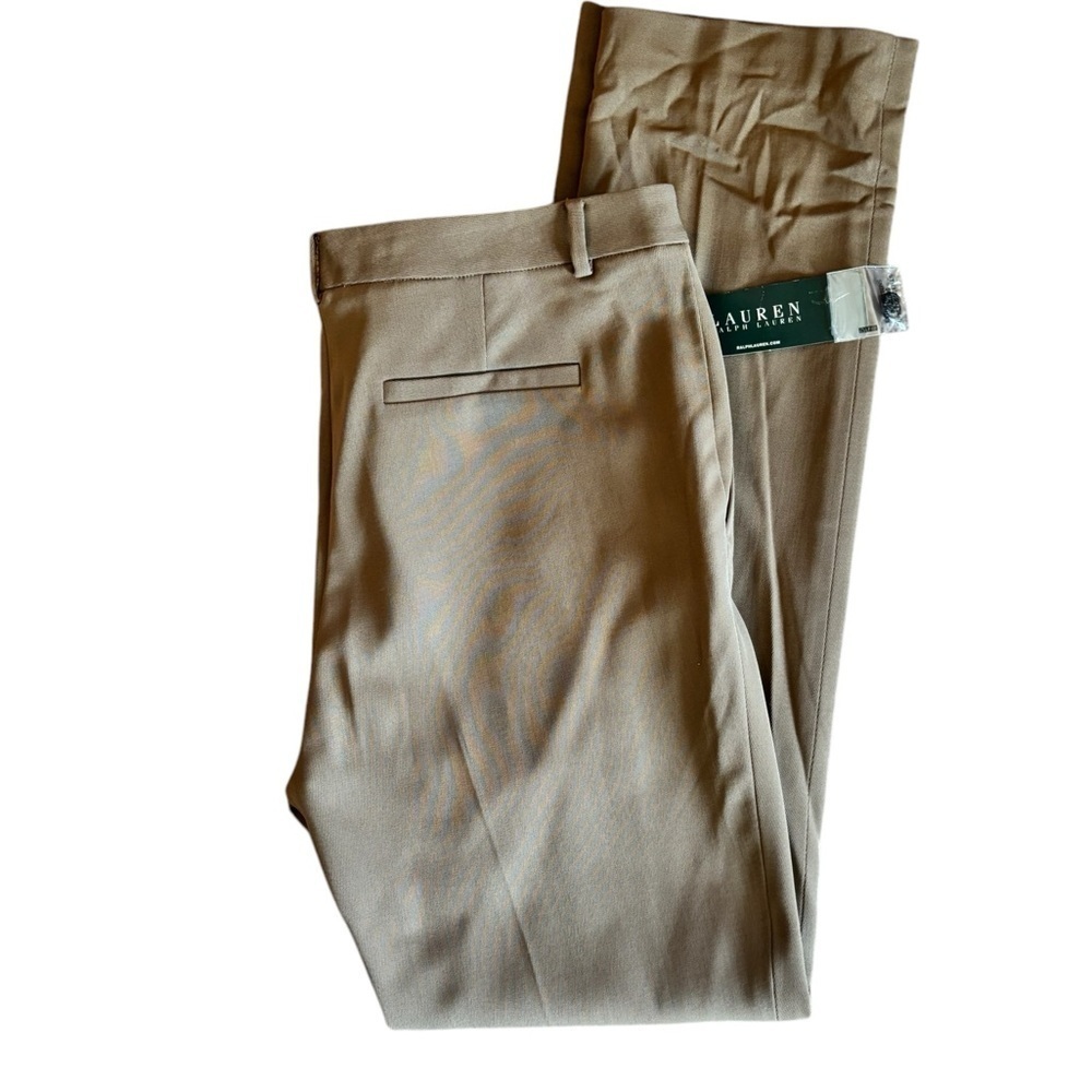 Lauren Ralph Lauren Wool Blend Dressy Trouser Pant Sz 10 Mocha Pockets Business